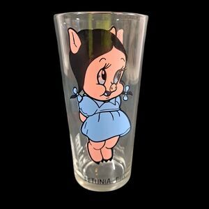 Vintage Warner Bros. Petunia Pig Pepsi Collector Series Drinking Glass  1973